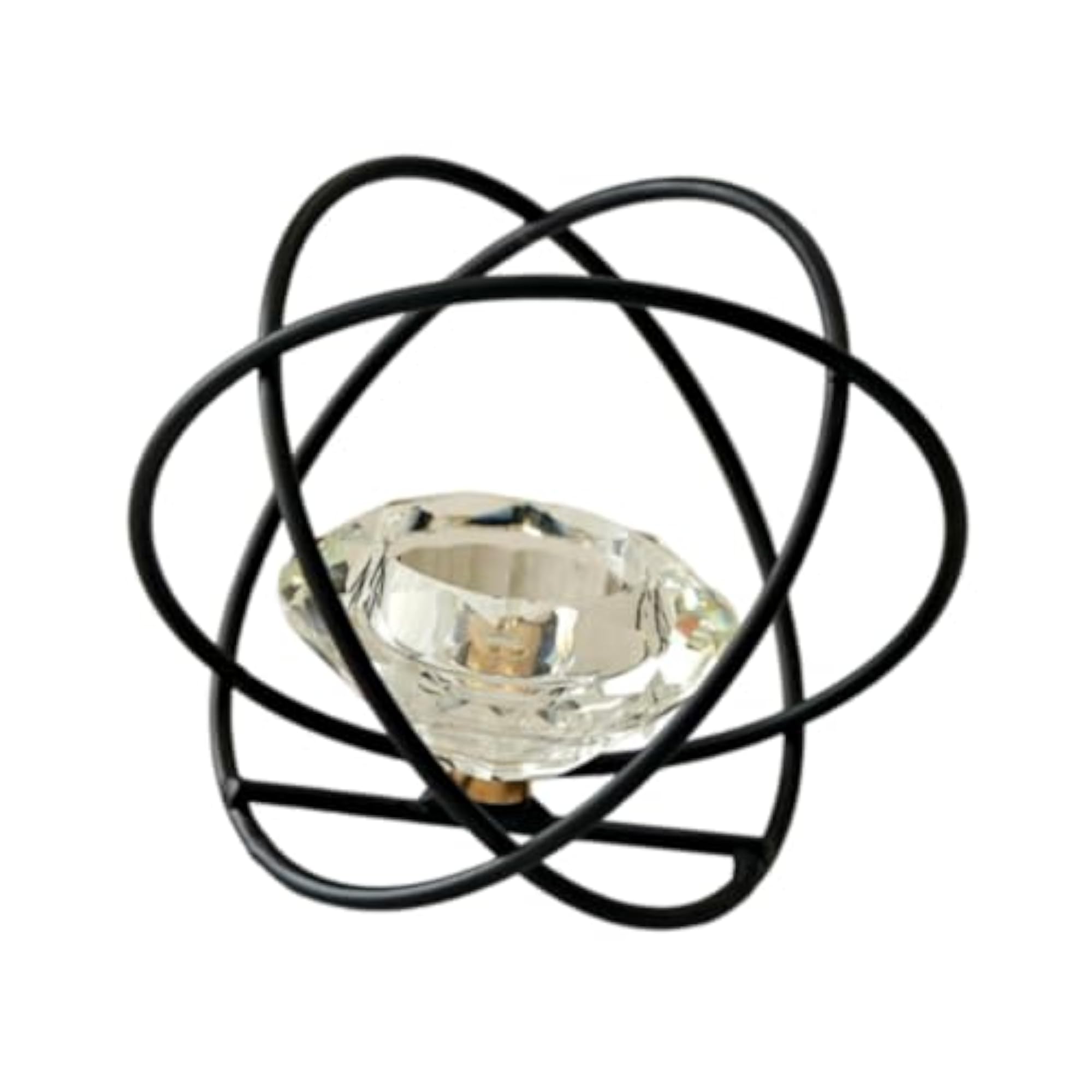 Modern Black Tea Light Candle Stand, Elegant Decor